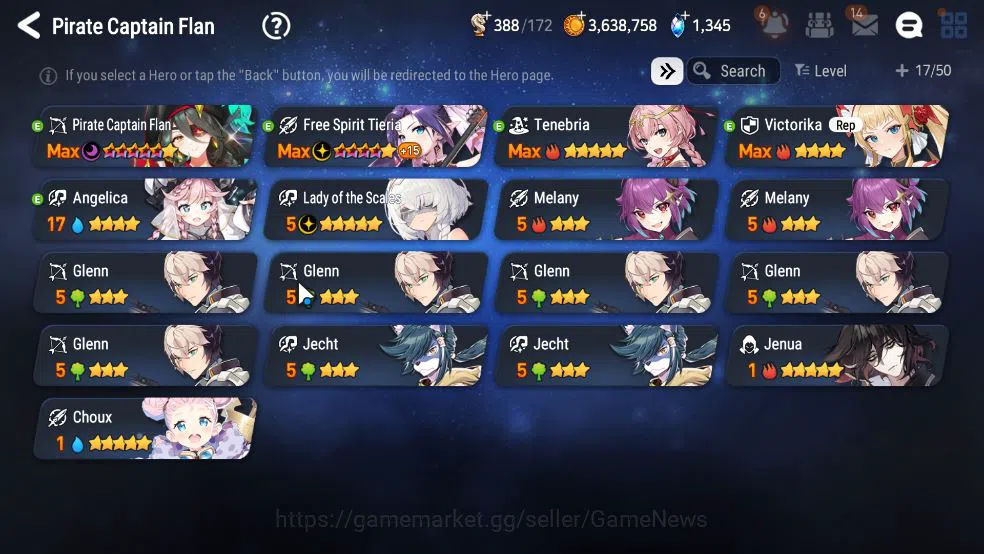 Epic Seven Accounts GLOBAL Unverif|New Era|2 ML(LOT Scales,PC Flan)+ T image 19