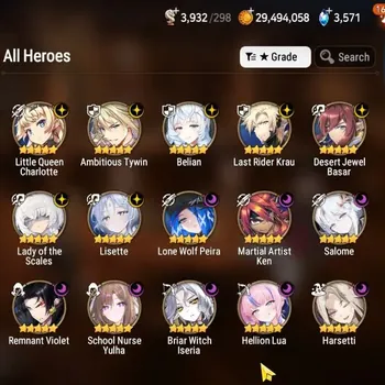 Epic Seven Accounts High-End GLOBAL UnVerif|15 ML(LOT Scales,Lisette,Har Setti,Belian,etc)+PByblis,A Ludwig,Estelle,Etc|6,5K