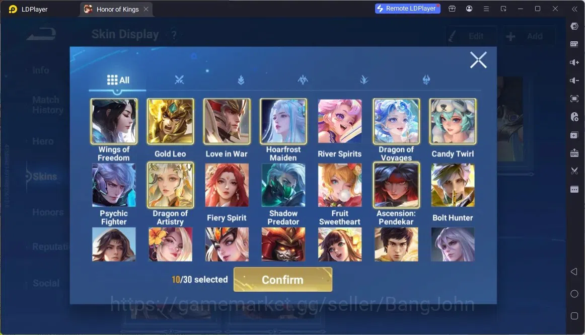 Honor of Kings Accounts Global | 88H 73S | Legend Consort Yu, KIC Luna, LN image 11