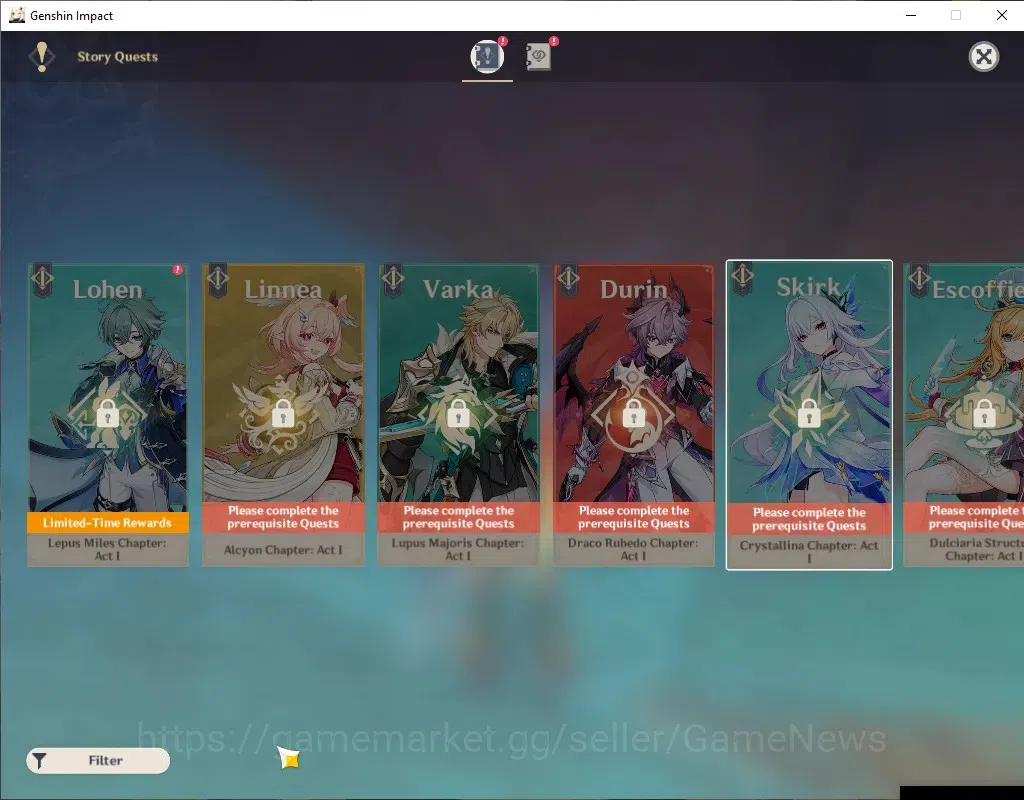 Genshin Impact Accounts ASIA|AR 35|1 Limited + 1 (*5Weapon)|Mavuika|Disast image 14