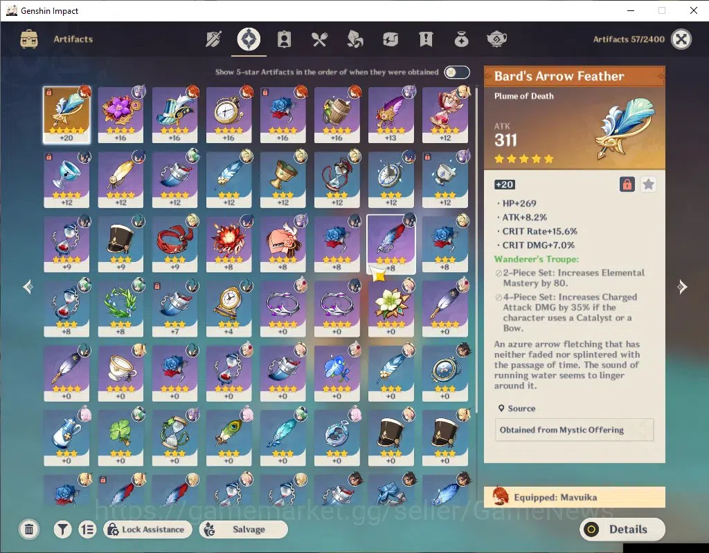 Genshin Impact Accounts ASIA|AR 35|1 Limited + 1 (*5Weapon)|Mavuika|Disast image 4