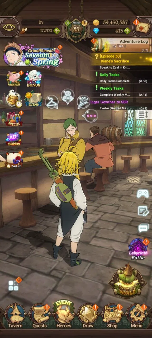 The Seven Deadly Sins: Grand Cross Accounts ASIA | 732K CC | 1 LR Elizabeth | 3 UR, ODK, Salos image 1