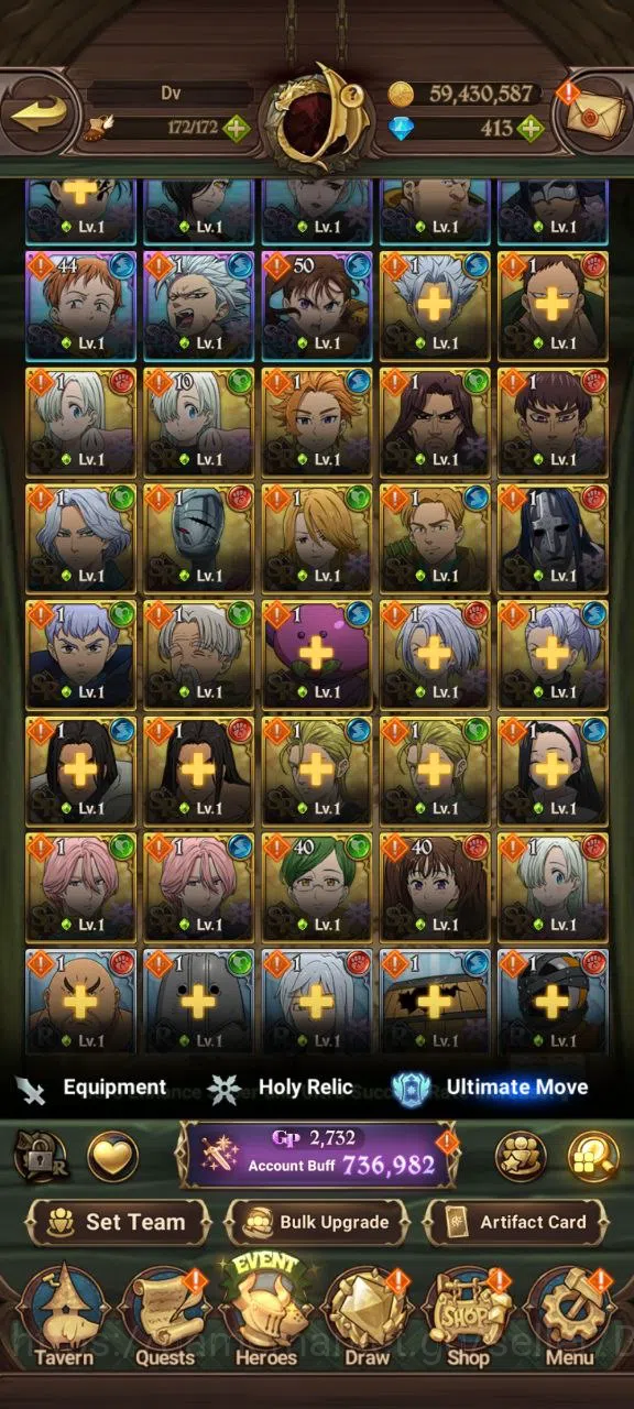 The Seven Deadly Sins: Grand Cross Accounts ASIA | 732K CC | 1 LR Elizabeth | 3 UR, ODK, Salos image 3