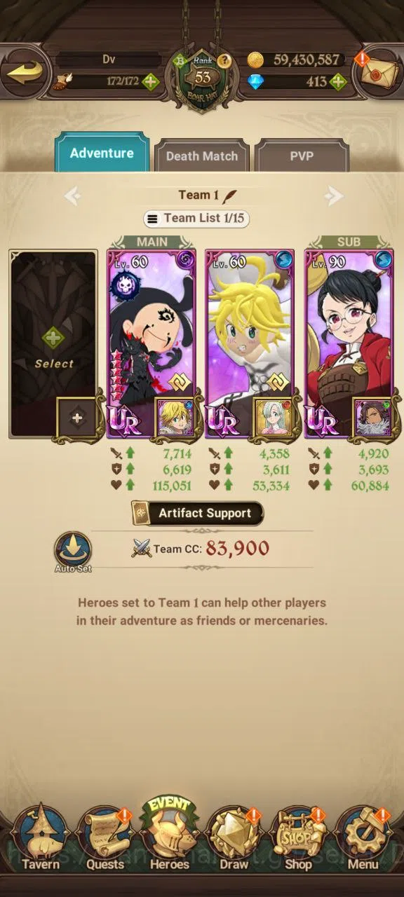 The Seven Deadly Sins: Grand Cross Accounts ASIA | 732K CC | 1 LR Elizabeth | 3 UR, ODK, Salos image 5