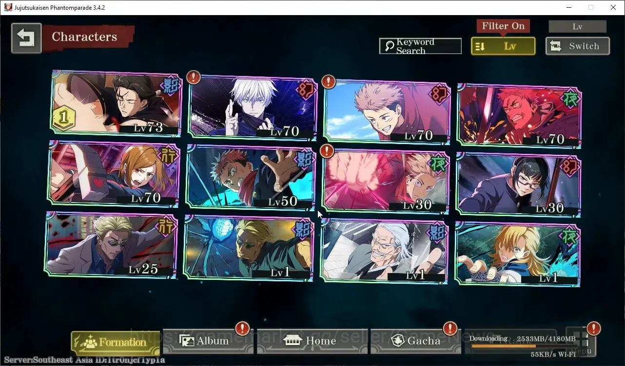 Jujutsu Kaisen: Phantom Parade Accounts SEA |PR 19|1K Cube|12 SSR 2 Limited|Within Infinit image 2