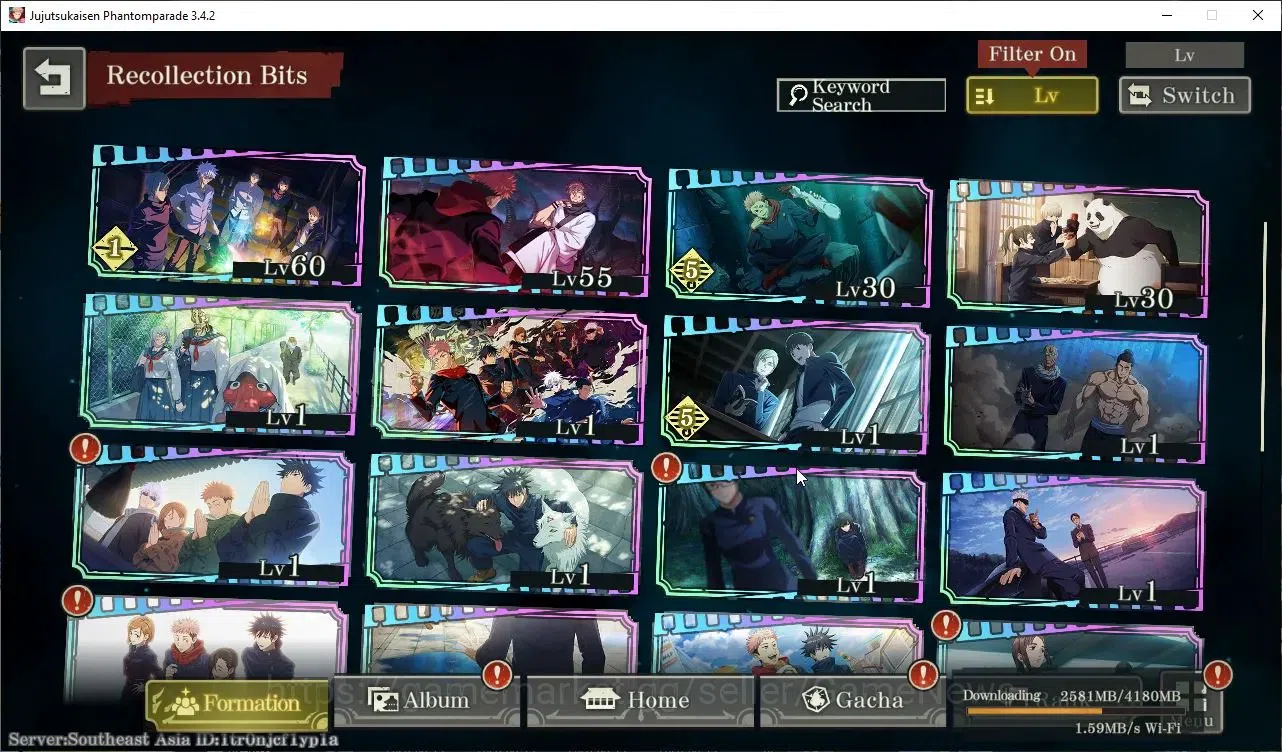 Jujutsu Kaisen: Phantom Parade Accounts SEA |PR 19|1K Cube|12 SSR 2 Limited|Within Infinit image 4