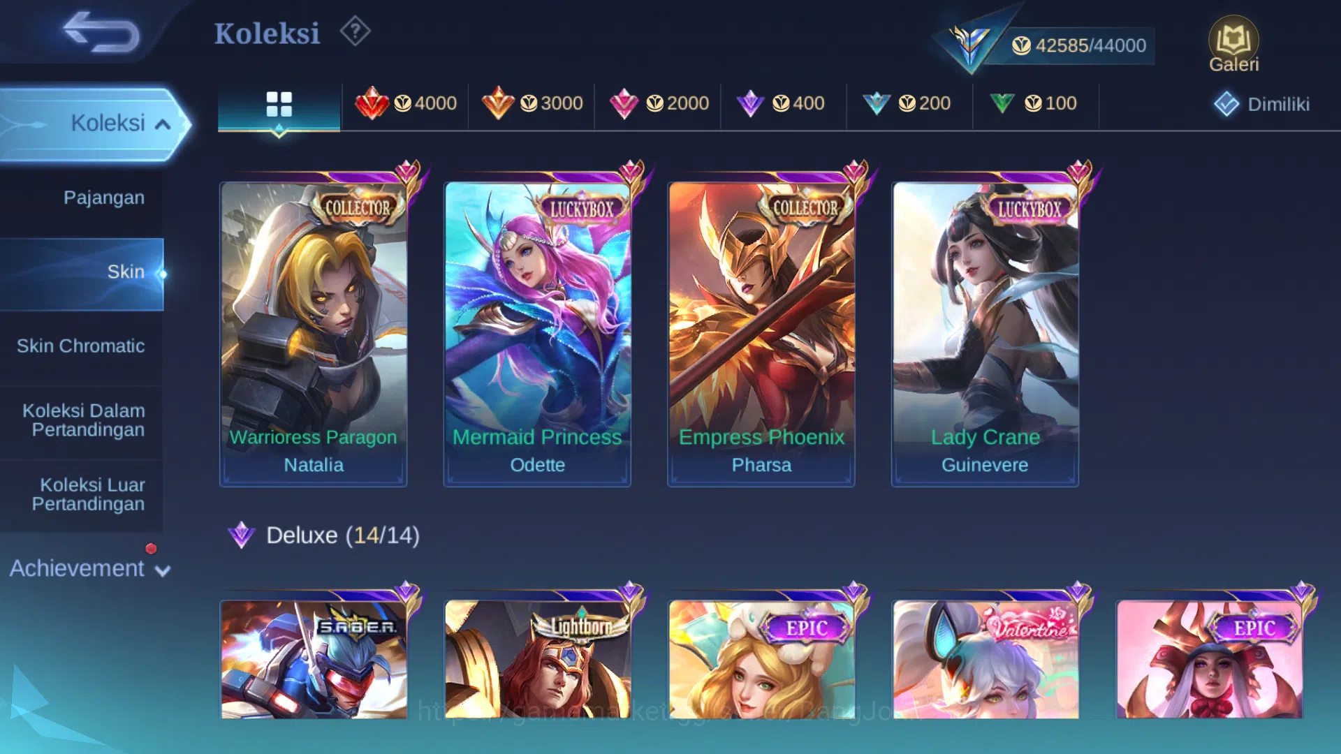Mobile Legends: Bang Bang Accounts Others Hero 108 | Skin 180 | Collector Pharsa | Luckybox Guinevere, Odette | Kof Karina 3