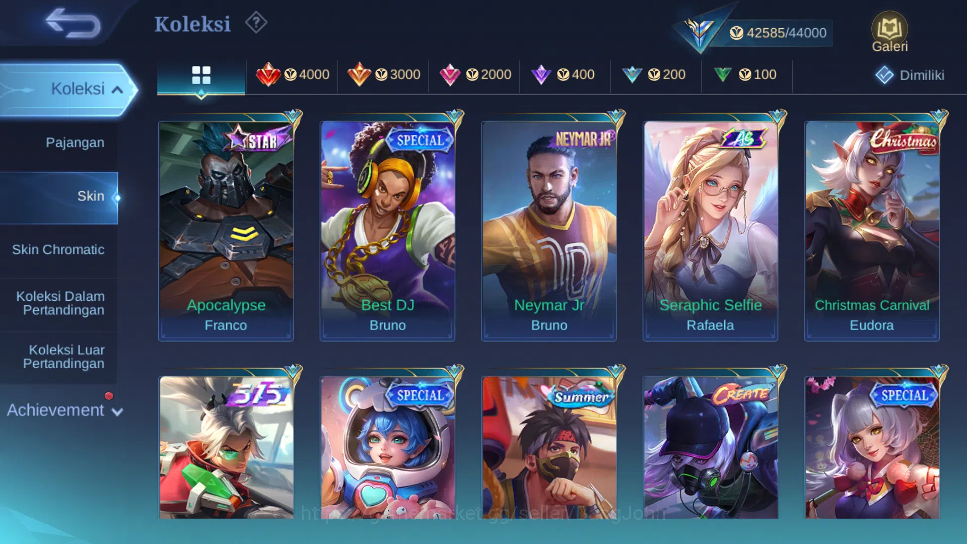 Mobile Legends: Bang Bang Accounts Others Hero 108 | Skin 180 | Collector Pharsa | Luckybox Guinevere, Odette | Kof Karina 7