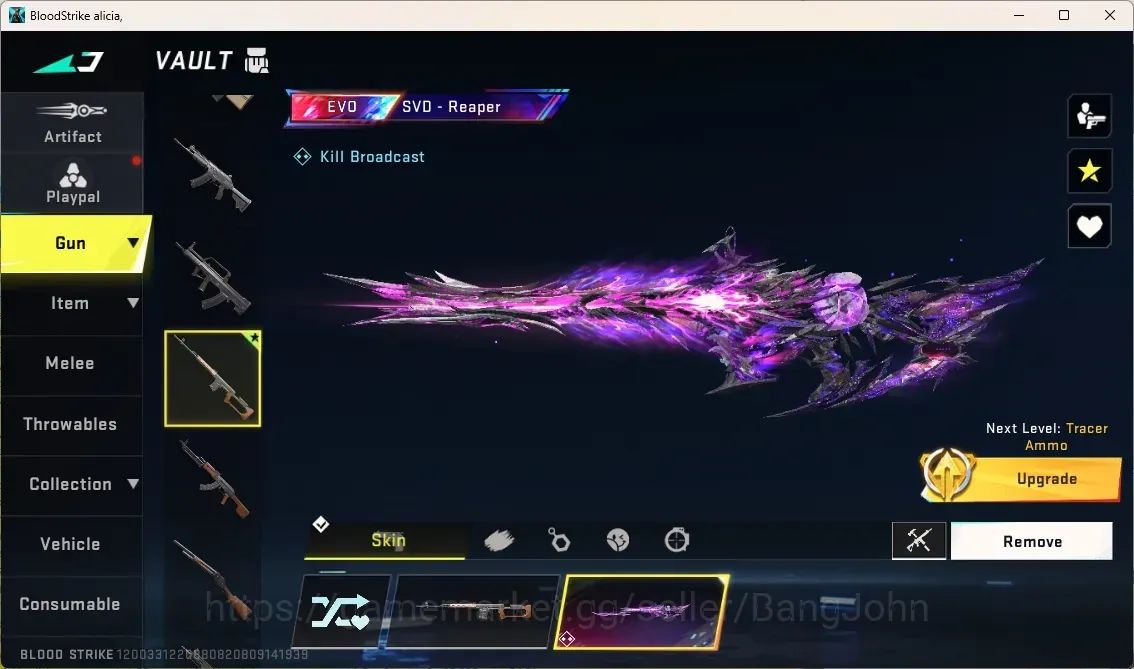 Blood Strike Accounts Others ASIA | 1 EVO Gun: SVD-Reaper|1 Ultra Gun|3 Legendary Guns|2 Ultra Striker: Spike-Twilight 1