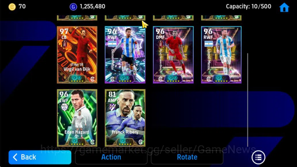 eFootball Accounts Mid-Tier Mobile|Big Time Virgil Van Dijk(Long-Reach Tackle),Franco Baresi(Fortress),David Villa(Blitz 7