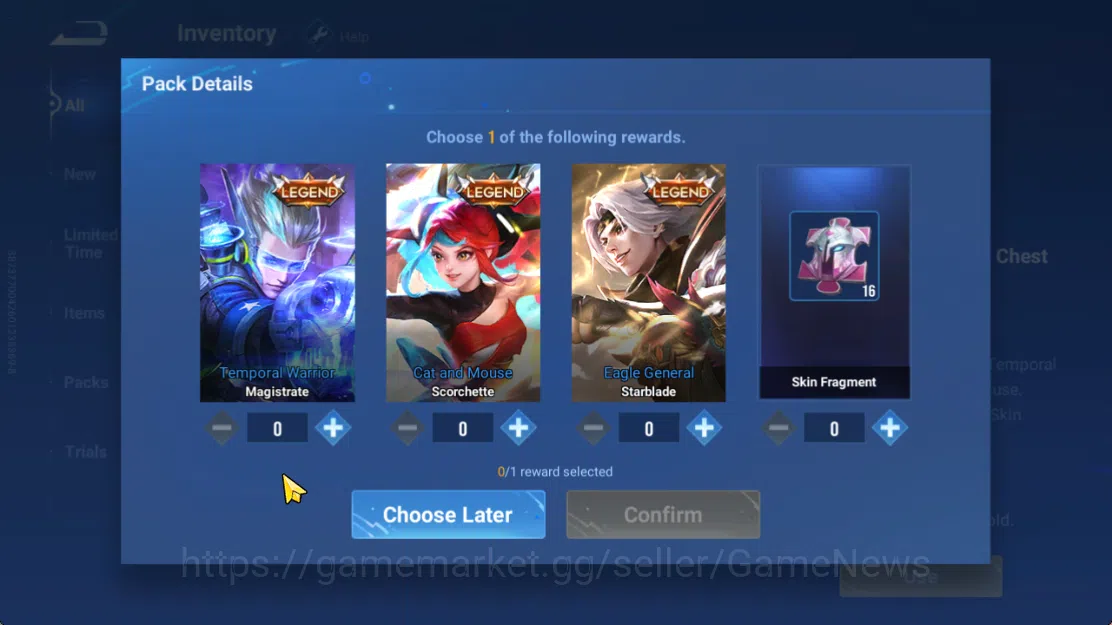 Honor of Kings Accounts Hero 7 |Starter with Legend Skin Selection Chest(D image 4