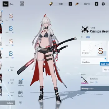 Punishing: Gray Raven Accounts Mid-Game ASIA|Lv 45|11k BC,3k YC,7k BlueC|S Lucia Crimson Weave,S Feral No 21|1 S Omniframe