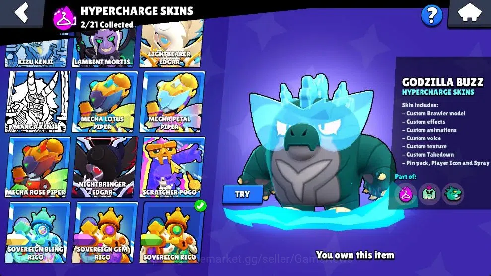 Brawl Stars Accounts Lvl 180 35K Trophy|95 Brawlers 24 Max Lvl|UL Kaze| image 11