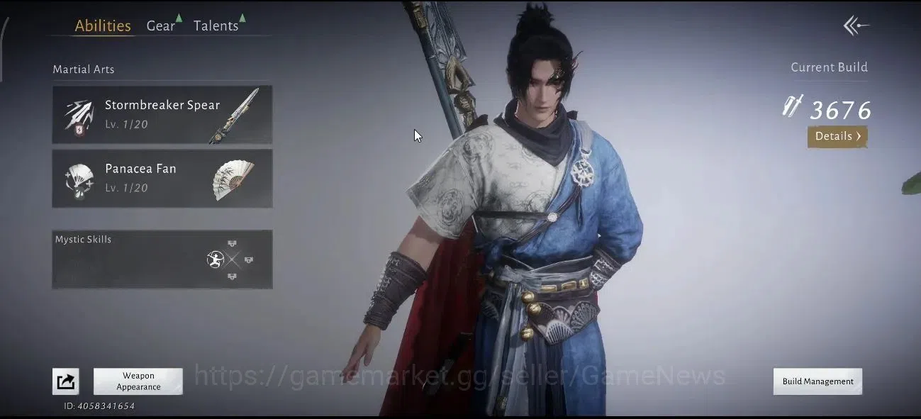 Where Winds Meet Accounts GLOBAL|Lv 5|GS 3676|Martial Destiny|Anthem of Ages image 4