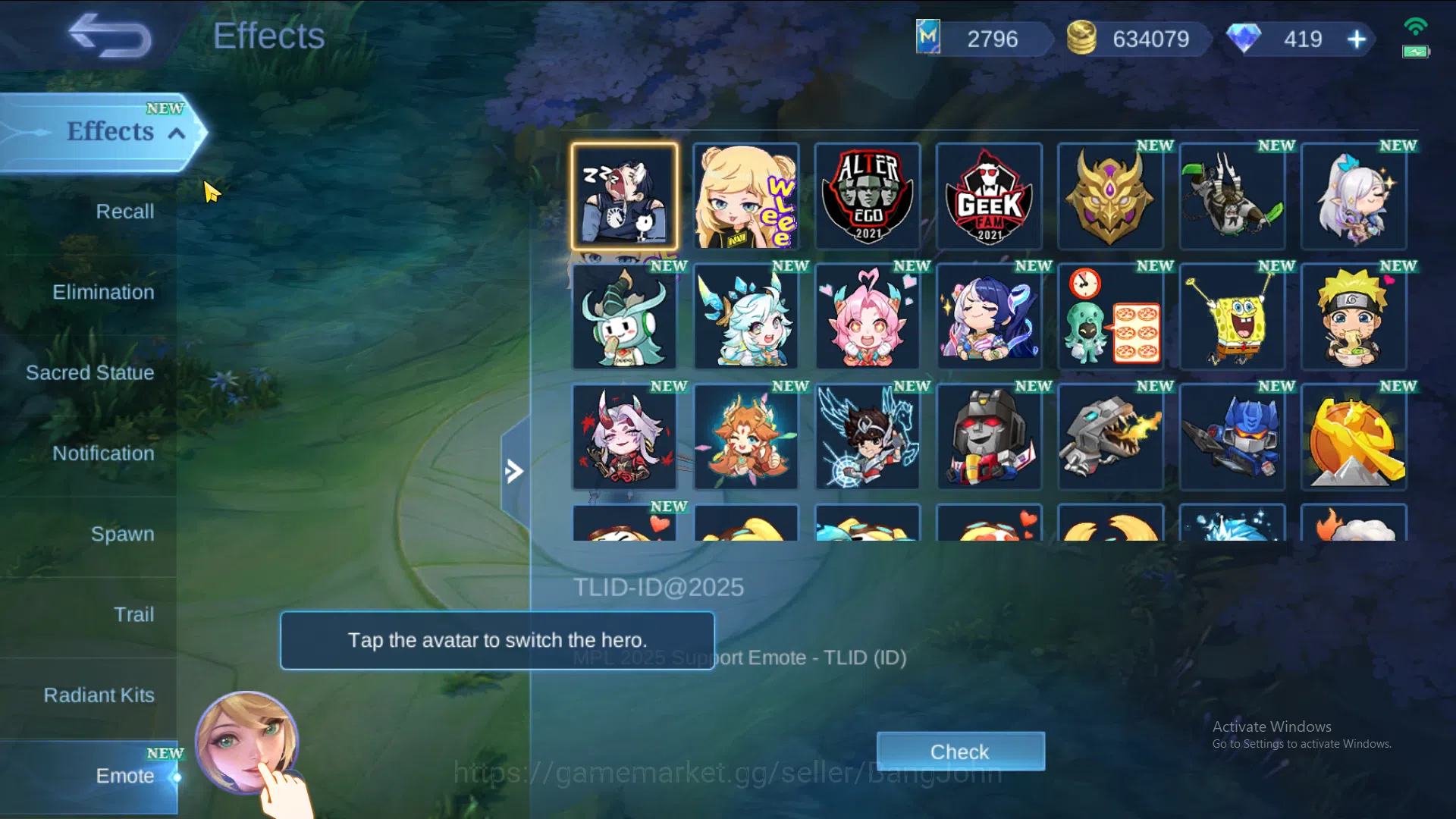 Mobile Legends: Bang Bang Accounts Hero 131 | Skin 473 | Legend Franco | Legend Luno image 6