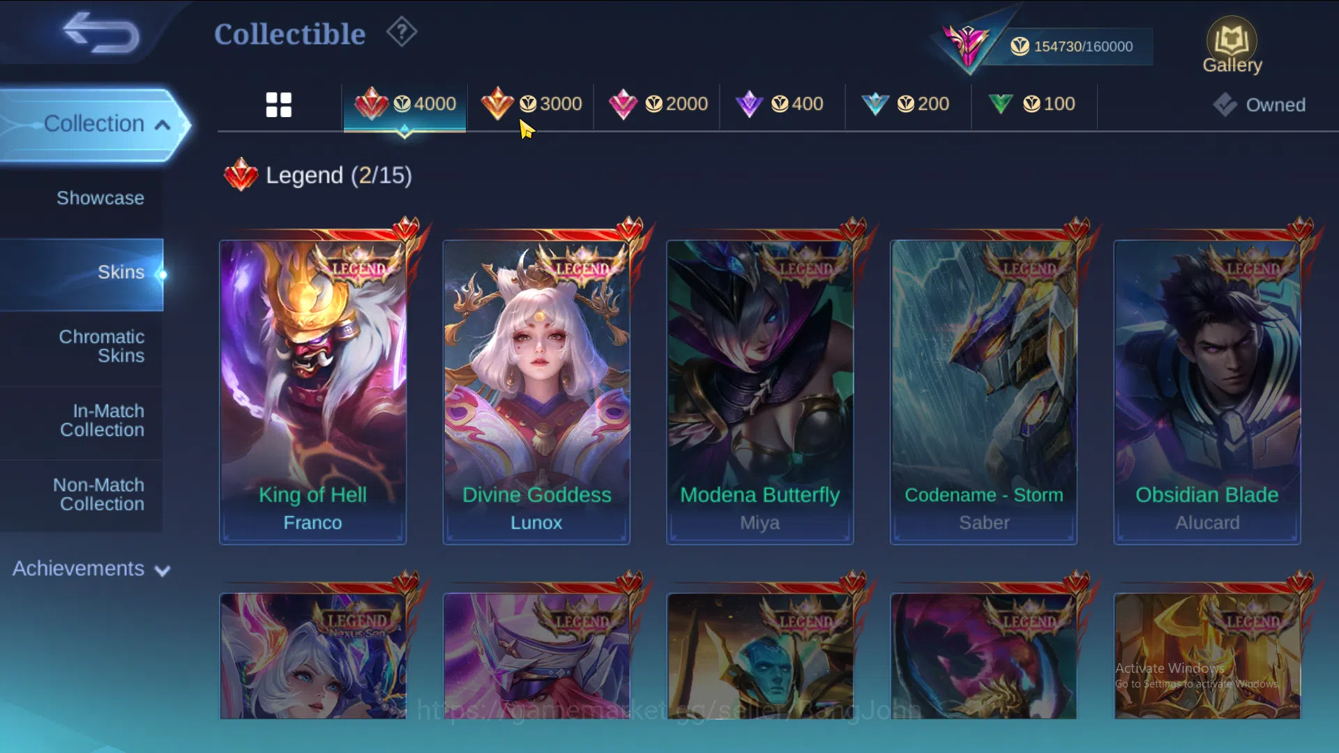 Mobile Legends: Bang Bang Accounts Hero 131 | Skin 473 | Legend Franco | Legend Luno image 7