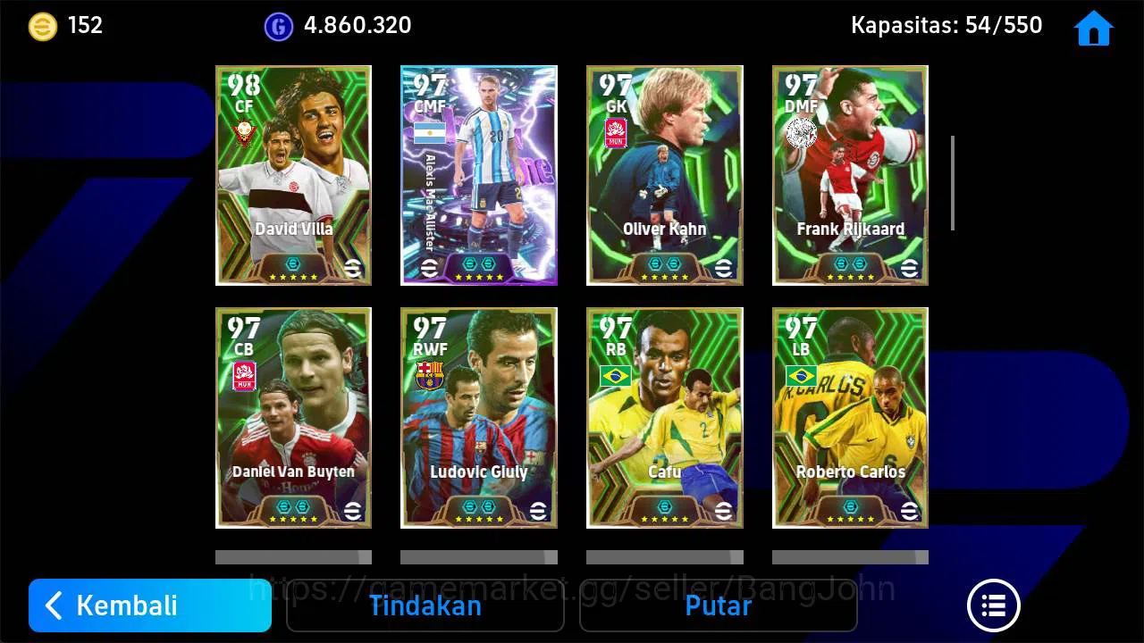 eFootball Accounts Others Power 3214| joe liminton show, gullit epic, griezman blitz, busquest epic, messi blitz argen 5