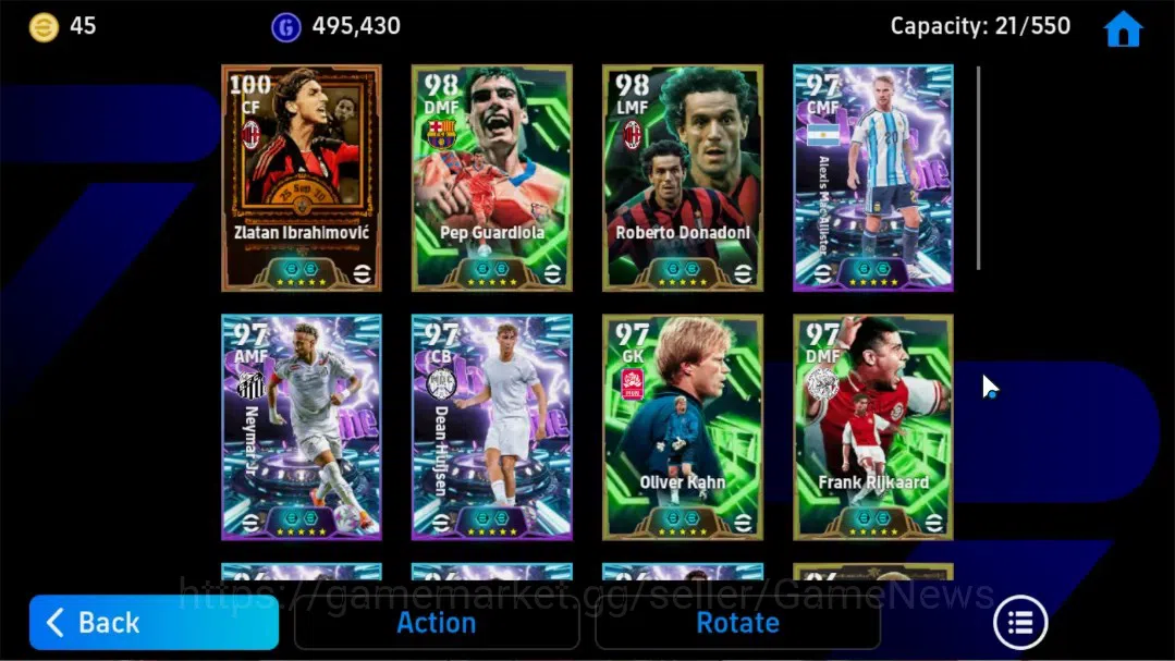 eFootball Accounts Android|BigTime Zlatan Ibrahimovic,Epic Luis Garci image 7