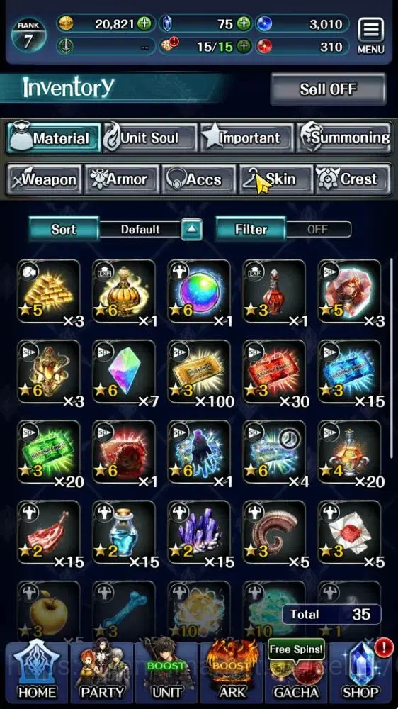 Last Cloudia Accounts Endgame GLOBAL|Rank 7|Collab Brave Frontier (Goddess Tilith,Fire God Vargas) Top Tier Unit (Goddess 7
