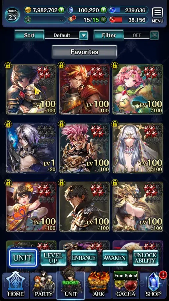 Last Cloudia Accounts Endgame GLOBAL|Rank 23|100K Cryst|Top Tier Unit (OK Ark,FG Vargas,Lonardo,G Lilaha,NYM Kynei,KoG 1