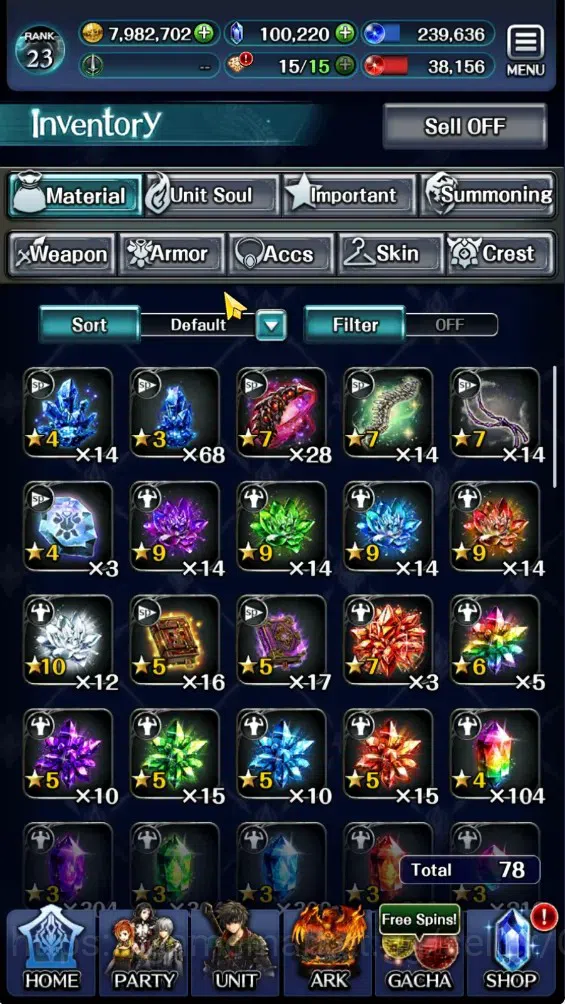 Last Cloudia Accounts Endgame GLOBAL|Rank 23|100K Cryst|Top Tier Unit (OK Ark,FG Vargas,Lonardo,G Lilaha,NYM Kynei,KoG 19