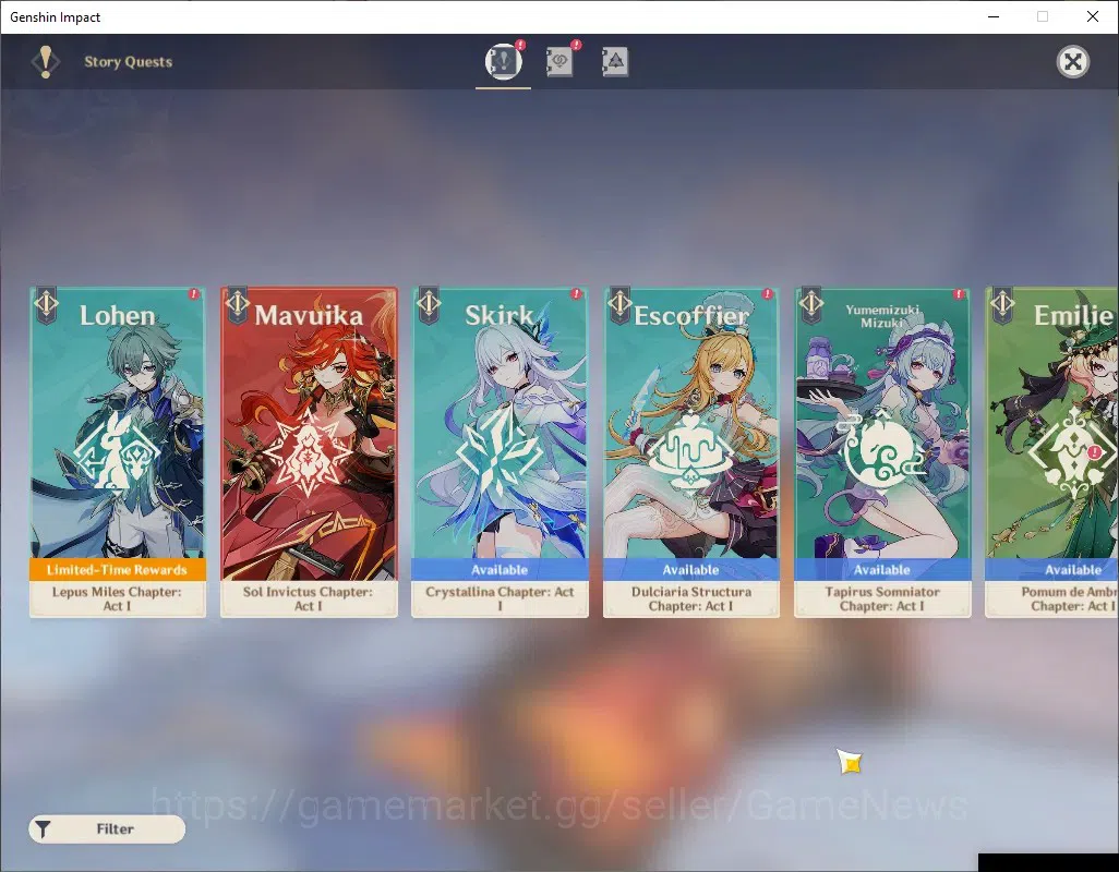 Genshin Impact Accounts ASIA|AR 56|7 Limited + 4 (*5Weapon)|[Neuvillette,I image 17