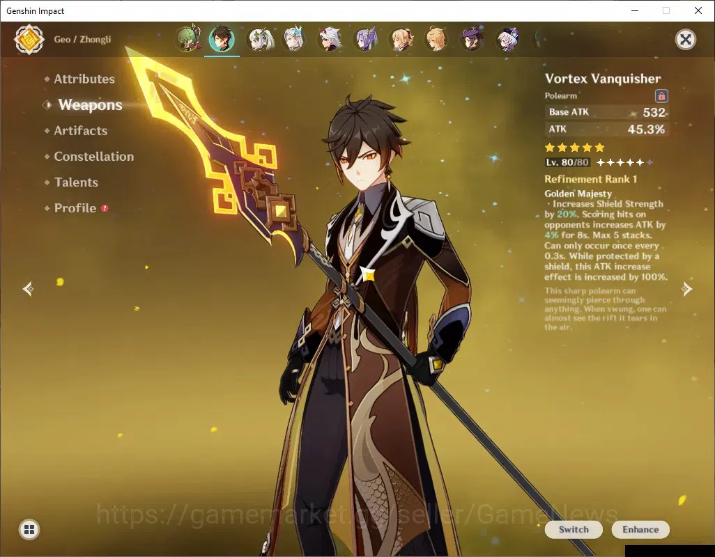 Genshin Impact Accounts ASIA|AR 56|7 Limited + 4 (*5Weapon)|[Neuvillette,I image 3