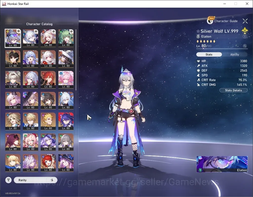 Honkai Star Rail Accounts Others ASIA TL 70|1 GC|2 Team Prem|11 Limited|(Castorice,Evernight,Cyrene,Hyacine,SW999,Yaoguang 1