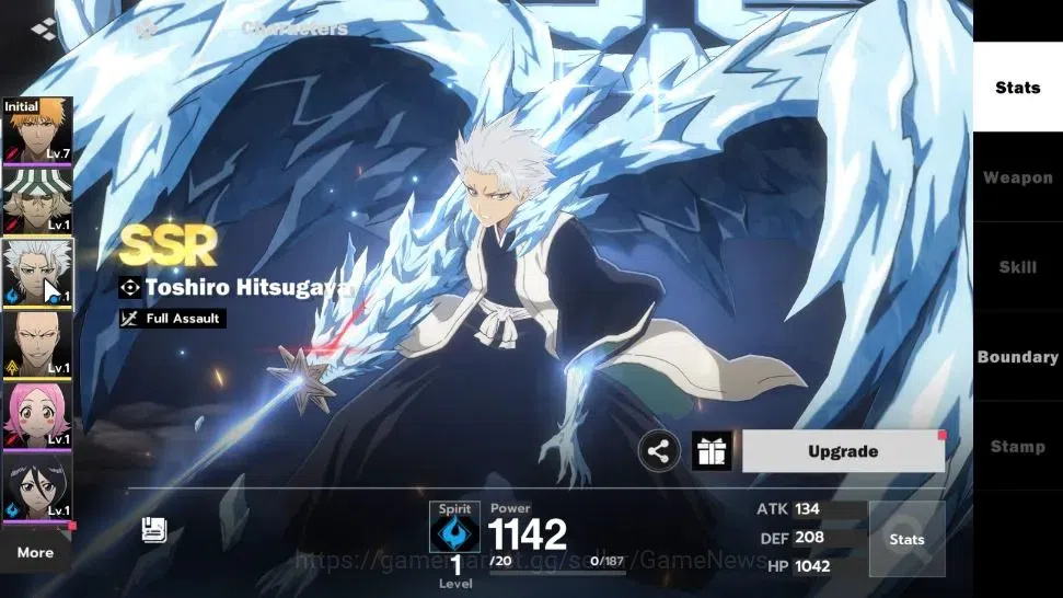 BLEACH: Soul Resonance Accounts Crunchyroll NA |Fresh Starter LV 3|3 SSR Toshiro H image 2
