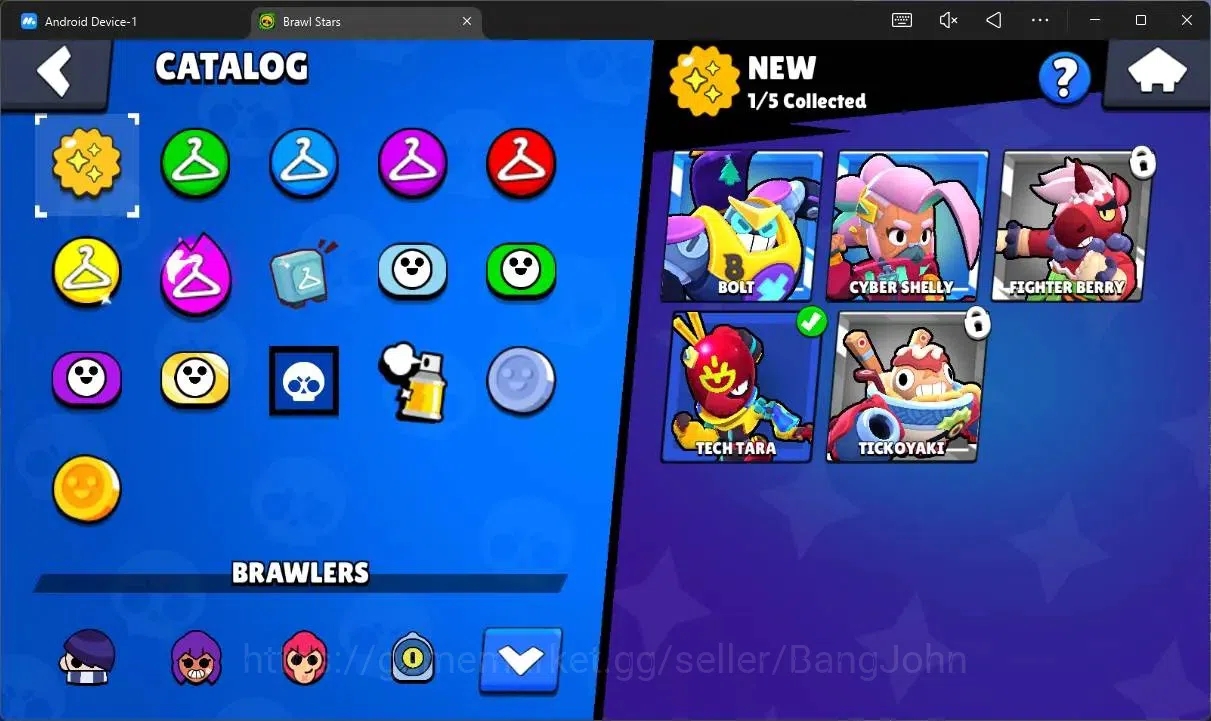 Brawl Stars Accounts Thropy 619|12 Brawler|1 Max HC(Shelly)|3 Mythic(Otis,Tara,Edgar),2 Epic(Edgar,Shelly)|2776 B|ProtectOff 7