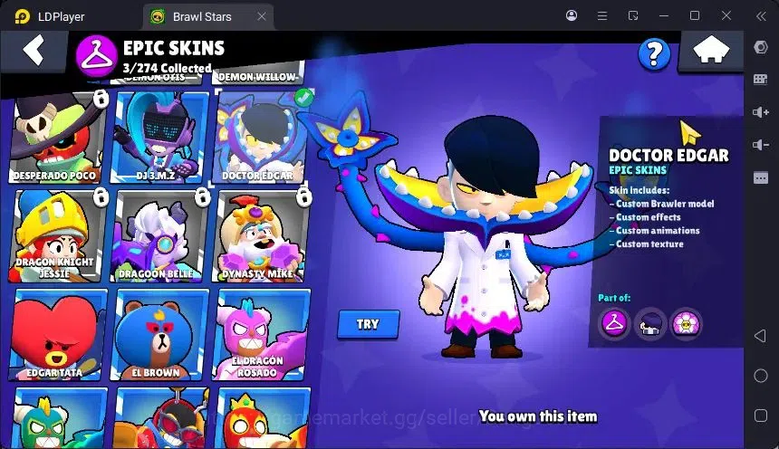 Brawl Stars Accounts Trophy 608 |12 Brawler|3 Power 8