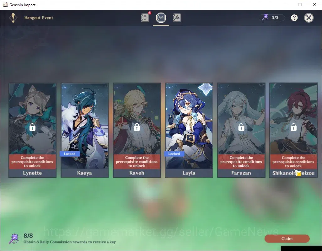 Genshin Impact Accounts Asia|AR 57|8 Limited + 4 (*5 Weapon)|PremTeam Arle image 20