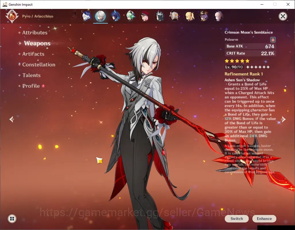 Genshin Impact Accounts Asia|AR 57|8 Limited + 4 (*5 Weapon)|PremTeam Arle image 3