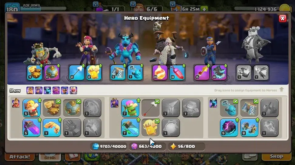 Clash of Clans Accounts LV 180|TH 14 - BH 10||Limited Skin|BK 71,AQ 68,GW  image 15