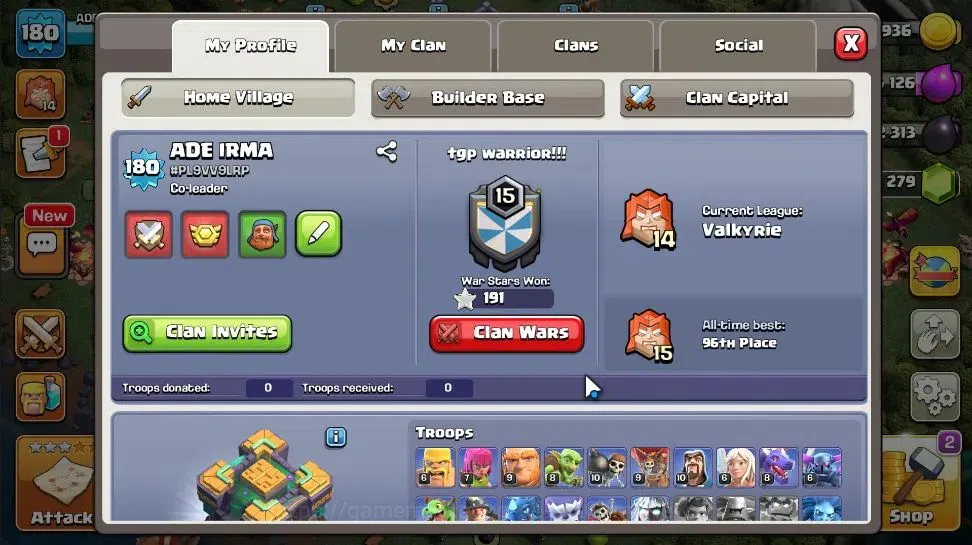Clash of Clans Accounts LV 180|TH 14 - BH 10||Limited Skin|BK 71,AQ 68,GW  image 2