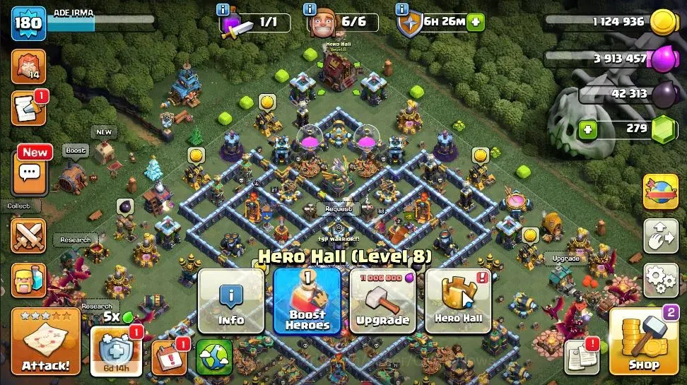 Clash of Clans Accounts LV 180|TH 14 - BH 10||Limited Skin|BK 71,AQ 68,GW  image 7