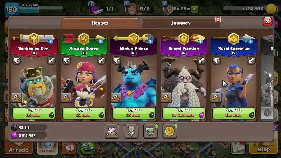 Clash of Clans Accounts LV 180|TH 14 - BH 10||Limited Skin|BK 71,AQ 68,GW  image 8