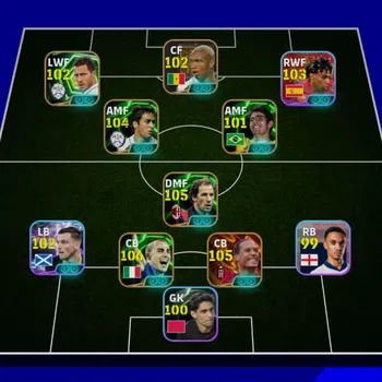 eFootball Accounts Mid-Tier 3175+ Team I Van Dijik 105 I Cannvaro 106 I Baresi 105 I Kaka 101 I Raul 104 I Lamin 103 I