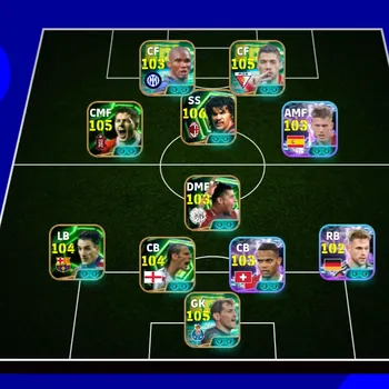 eFootball Accounts Legends & Iconic Players COLECTIVE 3212+ | RUUD GULLIT x SAMUEL ETOO x S GERARD x RIO FERDINAND,3 MANAGER
