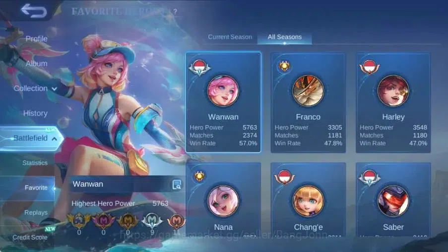 Mobile Legends: Bang Bang Accounts Global|Skin 260|Renowned|Collector Natalia,PACE Fa image 4