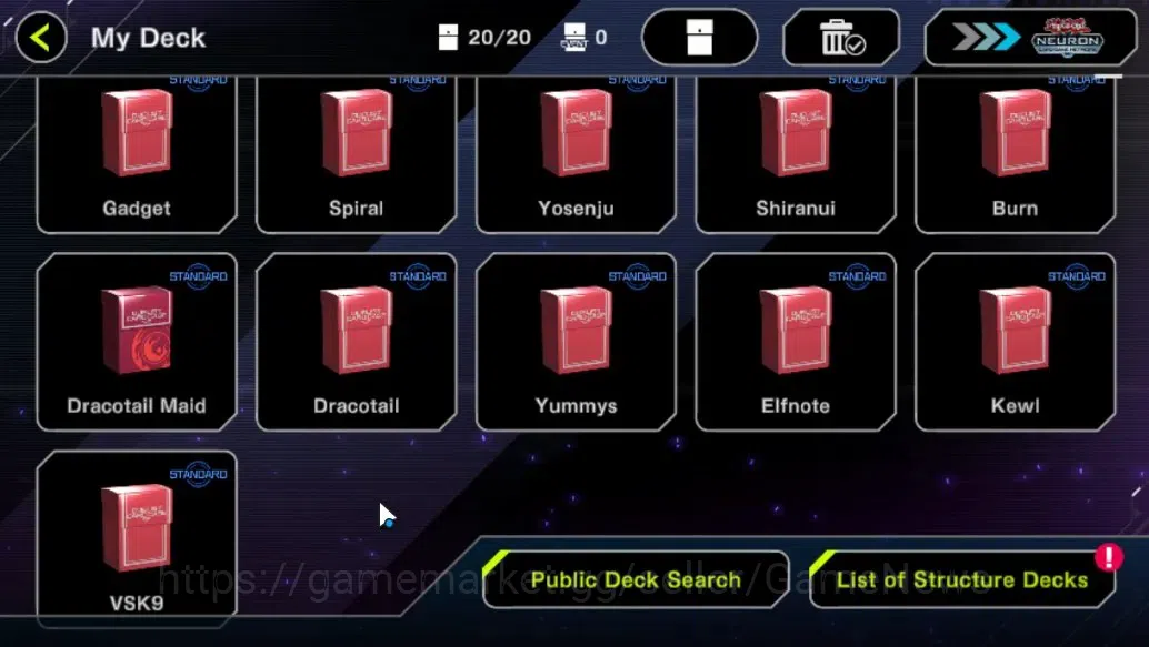 Yu-Gi-Oh! Master Duel Accounts Mid-Level Android|Lv 18 | 20 Deck |VSK9, Yummys, Elfnote, Kewl, Dracotail Maid 3