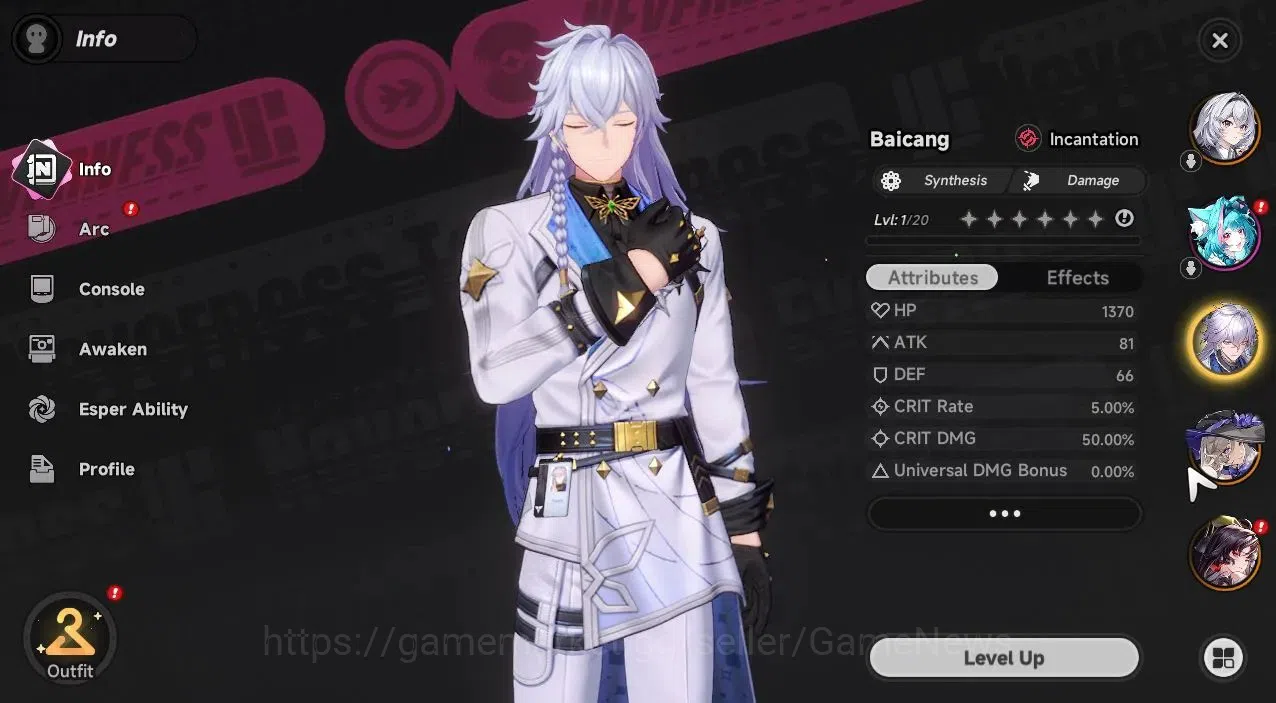 Neverness to Everness Accounts Global NA |HL 3| 3 SSR [Hotori,Baicang,Jiuyuan] +1 S-Class Char Box |5 SR|2 S Arc|Orchid 2