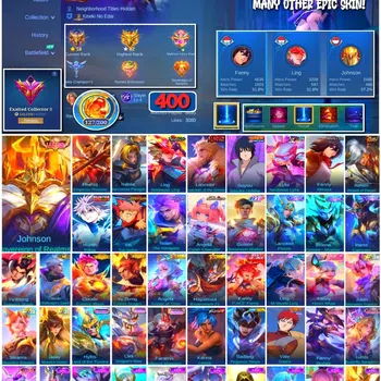 Mobile Legends: Bang Bang Collector #3498 400 Skins | Legend Johnson | Collector Phars image 1