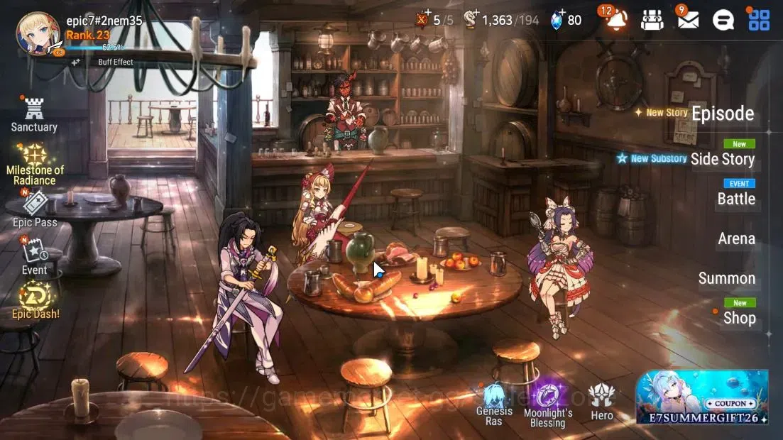 Epic Seven Accounts Limited Hero GLOBAL Unverif|New Era|4 ML(SN Yulha,Belian,MA Ken,Solitaria otS)+Setsuka|Abyss F16|PoH 1