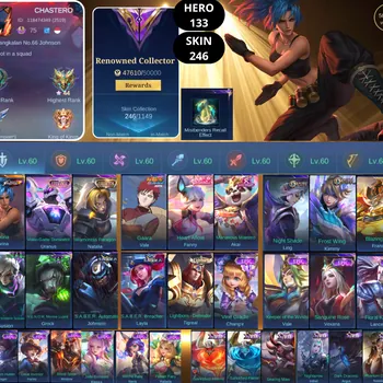 Mobile Legends: Bang Bang Accounts Rare Skin BEST OFFER | HERO 133 | SKIN 246 | LEONA KARINA | VIDEO-GAME DOMINATOR URANUS