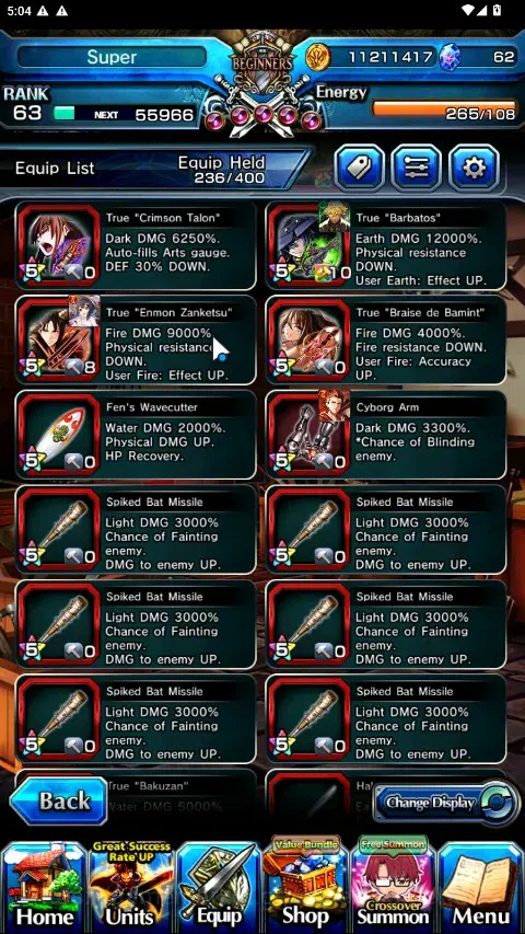 Grand Summoners Accounts Global|Rank 63|1 SpArt|28 Ascend 9 TW|(Saitama,Sai image 14