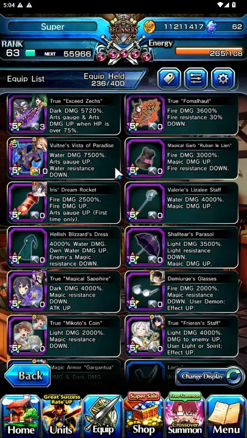 Grand Summoners Accounts Global|Rank 63|1 SpArt|28 Ascend 9 TW|(Saitama,Sai image 16