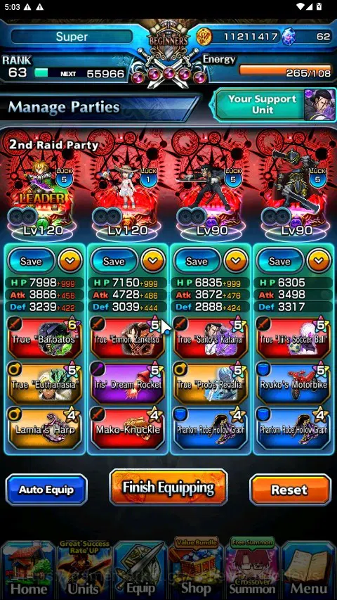 Grand Summoners Accounts Global|Rank 63|1 SpArt|28 Ascend 9 TW|(Saitama,Sai image 4