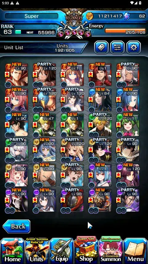 Grand Summoners Accounts Global|Rank 63|1 SpArt|28 Ascend 9 TW|(Saitama,Sai image 5