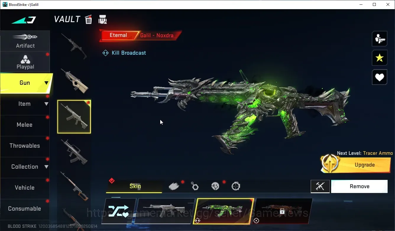Blood Strike Accounts Rare Skin Asia|Eternal Galil-Noxdra Level 2|3 Legendary (M4A1-Venom&Violet Waith,HK416-Lava)|Log 1